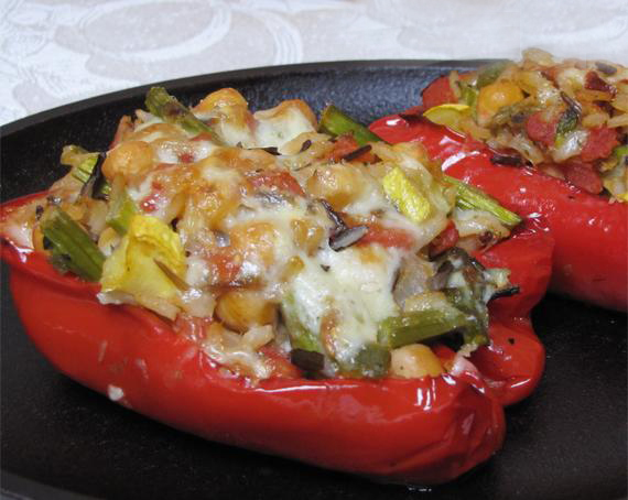 Rice River Farms Vegetable and Wild Rice Stuffed Peppers